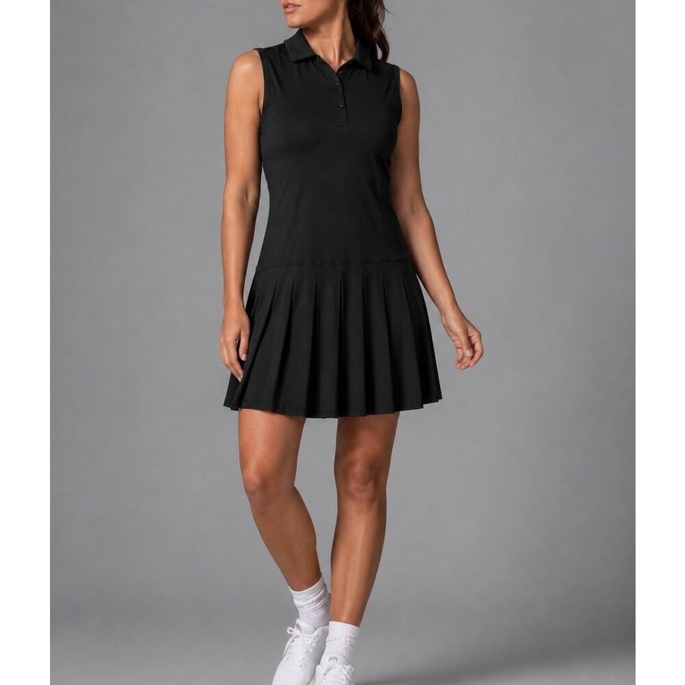 Nanette Lepore Black Athletic Dress Womens Large Tennis Core Preppy Sport Summer